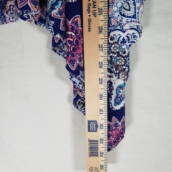 Chico's Asymetrical Multicolored Artsey Bohemian Skirt Sz Chicos 1P/SP - Picture 7 of 8